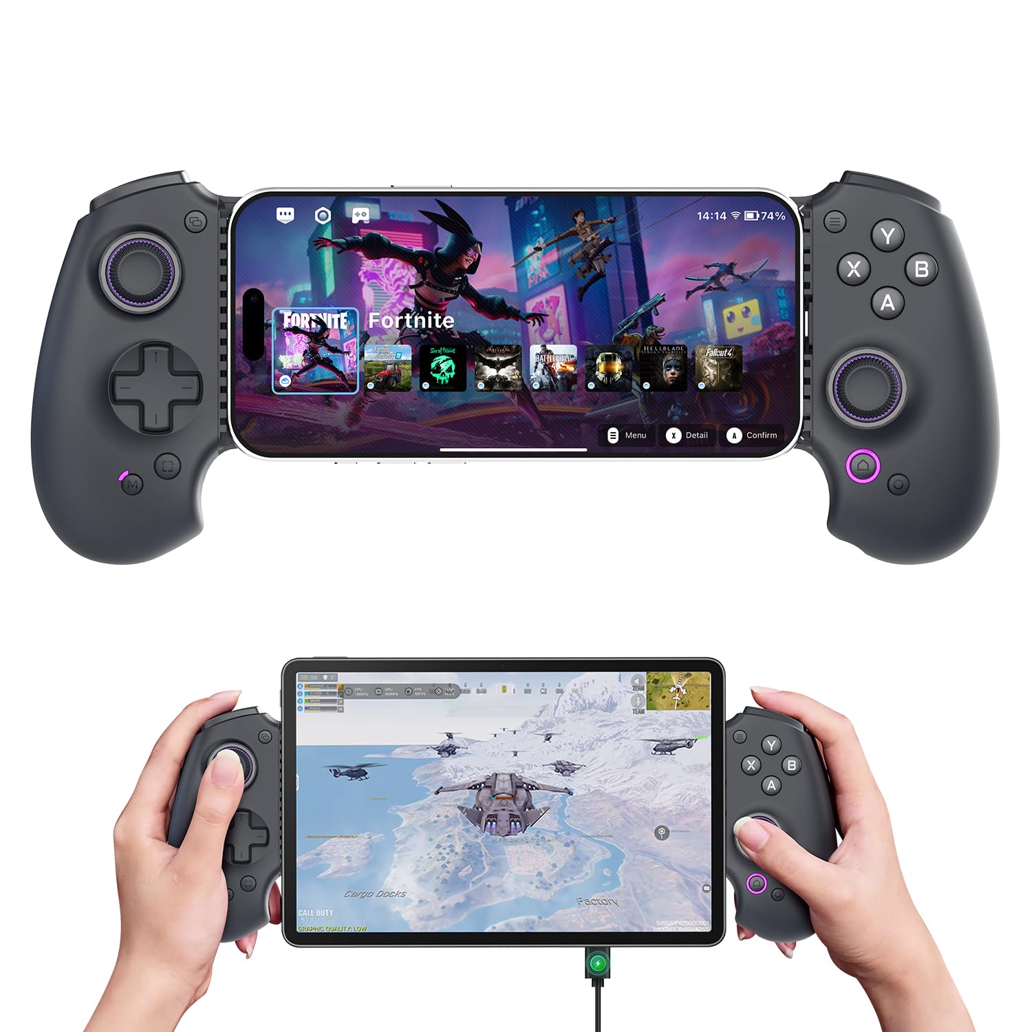 S9 Full-Size Gaming Phone Controller for iPhone and Android