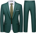 WULFUL Men's Slim Fit Suit Set One Button Blazer and Pants - Classic