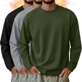 Mens Long Sleeve Thermal Crew Neck 3-Pack - Warm, Soft Basics Clothing