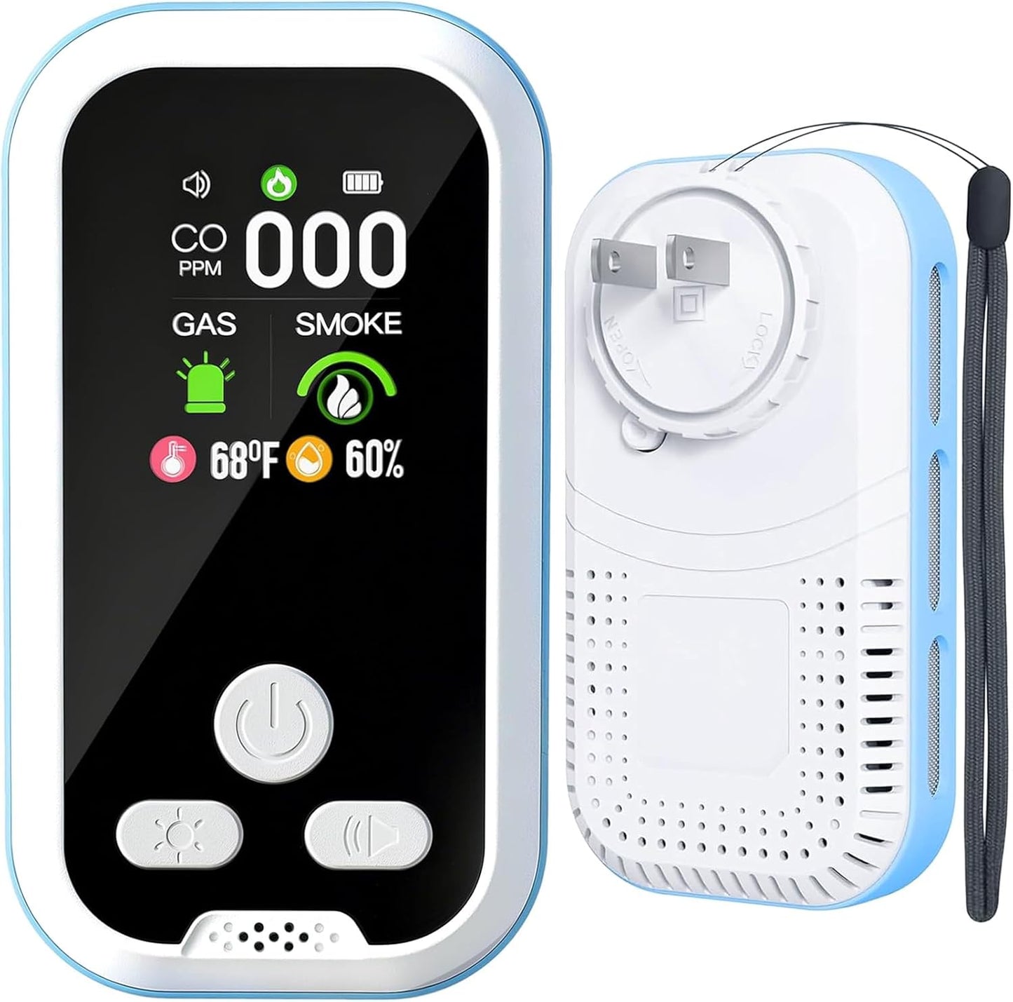 5-in-1 Carbon Monoxide Detector with LCD Display for Safety