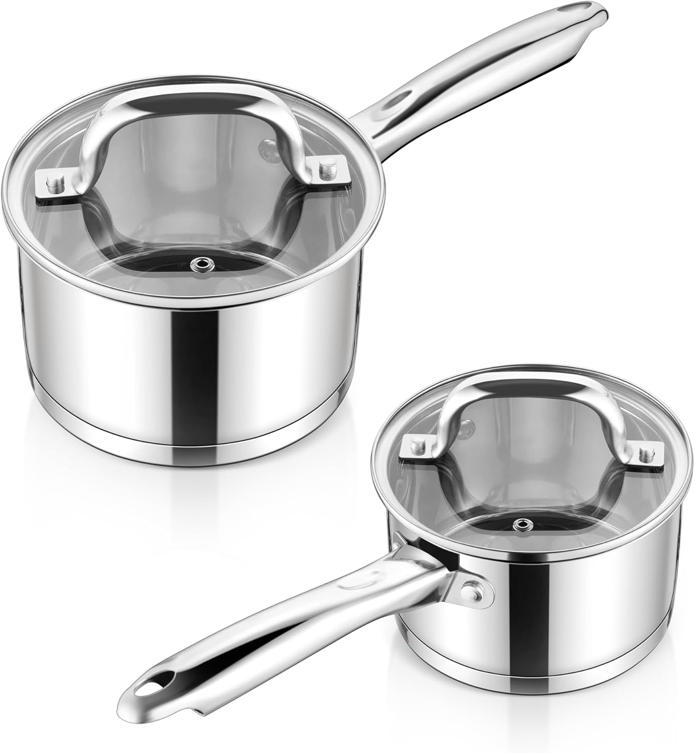 E-far Stainless Steel Saucepan Set - Healthy Cooking Pots