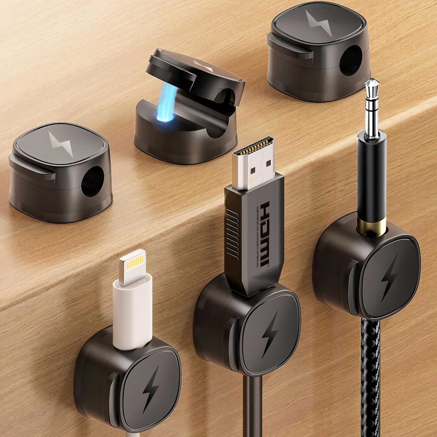 6-Pack Magnetic Cable Clips | Tangle-Free Wire Management