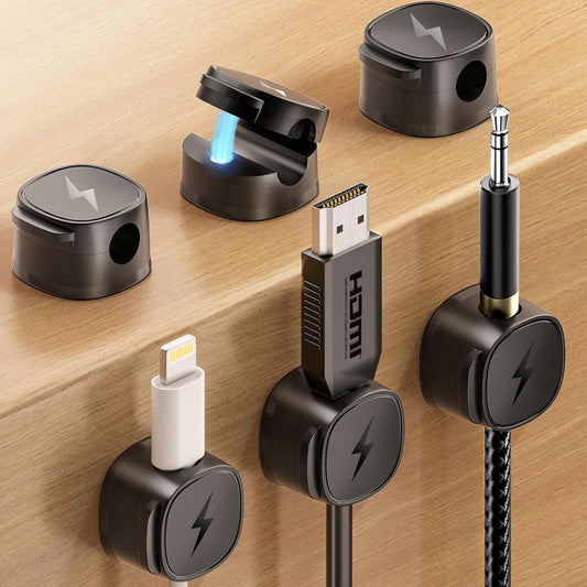 6-Pack Magnetic Cable Clips | Tangle-Free Wire Management