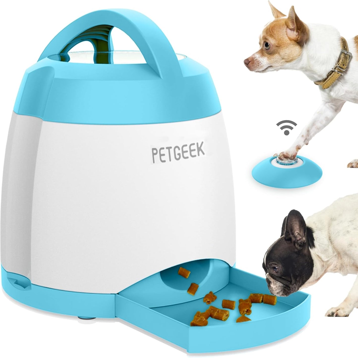 PETGEEK Automatic Dog Treat Dispenser for Interactive Play