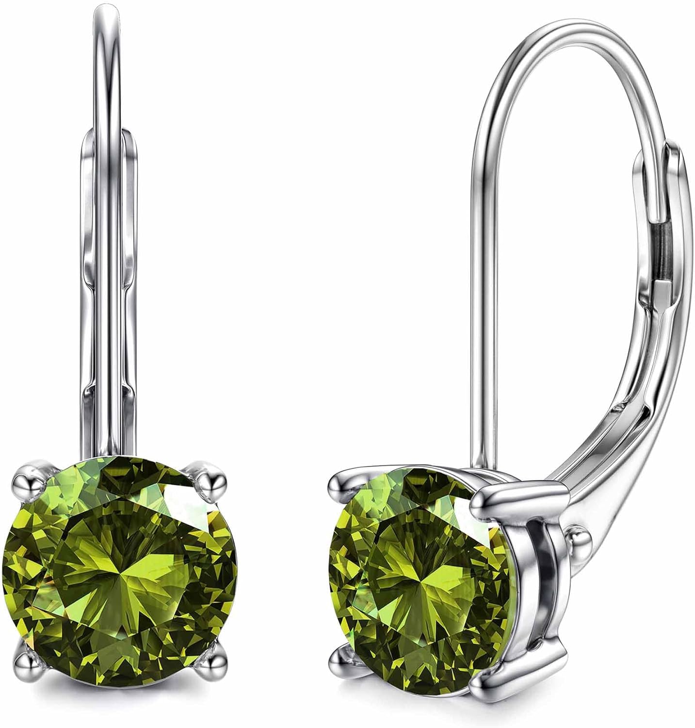 Stunning Moissanite Earrings in 18K White Gold Plated Design