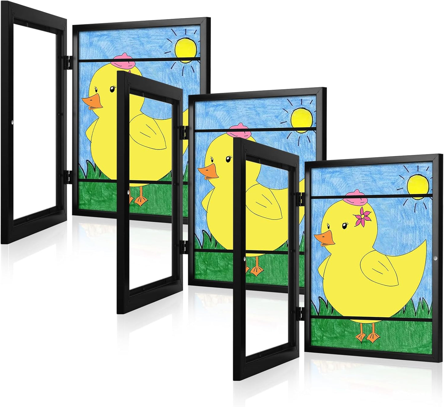 Kids Art Frames for 9x12 Artwork Display and Storage Solution
