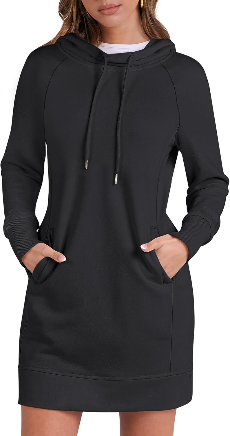 ANRABESS Womens Sweatshirt Dress Long Sleeve Casual Hoodie