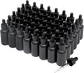 48 Pack 1oz Frosted Black Glass Dropper Bottles - Precise ML