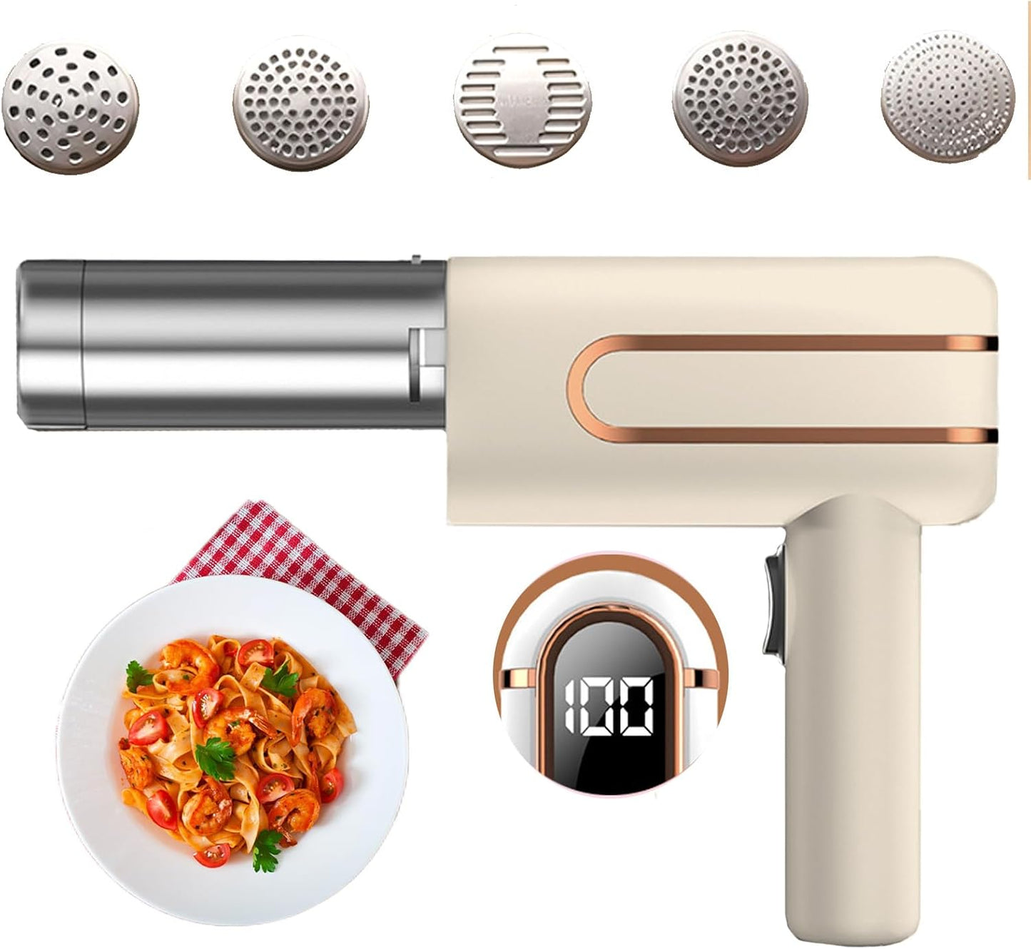 Cordless Electric Pasta Maker for Homemade Noodles