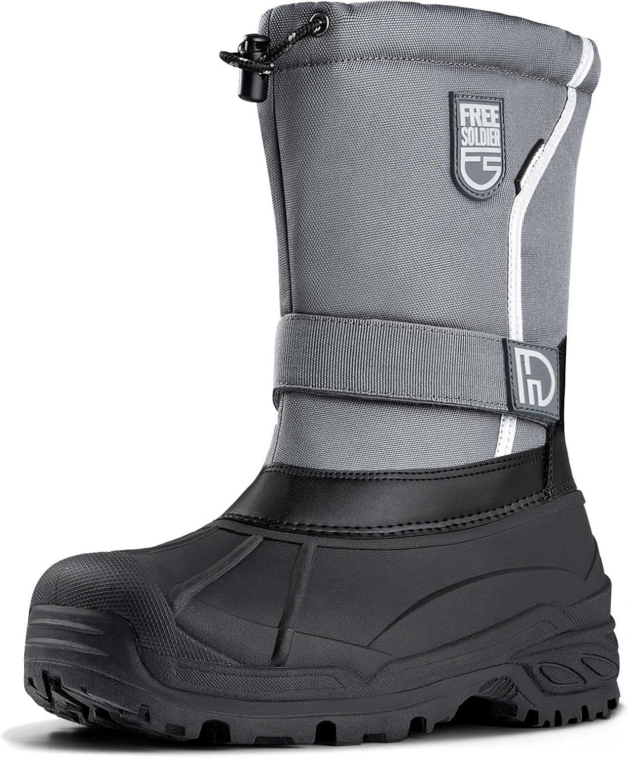 FREE SOLDIER Mens Snow Boots for Cold Weather Hiking and Outdoor Use