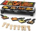 Raclette Table Grill CUSIMAX Electric Grill - 2-in-1 Reversible Plate