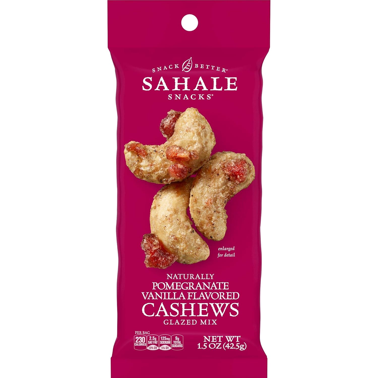 Sahale Snacks Pomegranate Vanilla Cashews for Gourmet Snacking