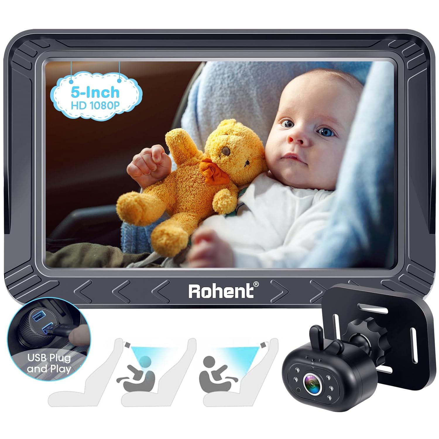 Rohent Baby Car Camera - 1080P HD SafetyView
