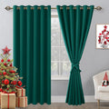Hiasan Modern Hunter Green Blackout Curtains, 70W x 84L - Thermal