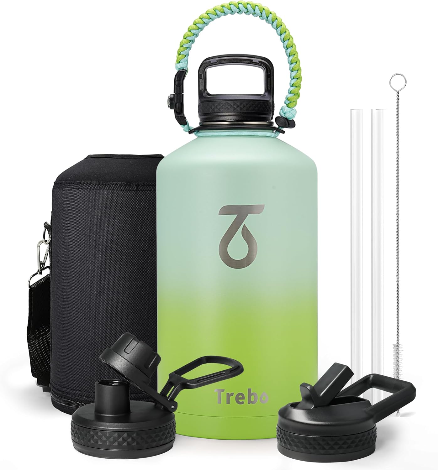Trebo One Gallon Insulated Water Bottle with Paracord Handle