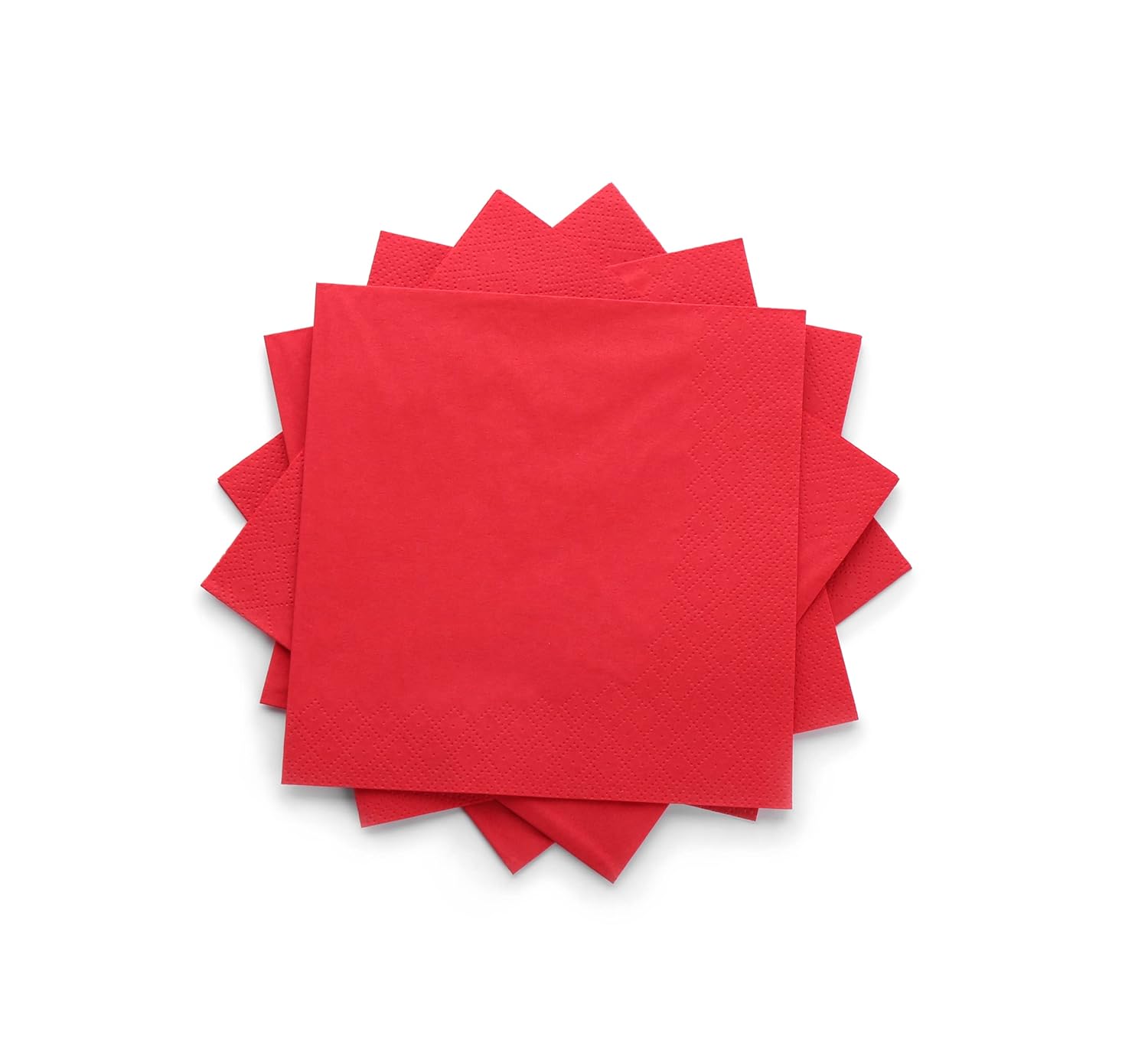 Premium Red Cocktail Napkins - 100 Pack - Ideal for Holidays