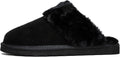 Women Chesney Scuff Flat Slippers - Plush Suede or Fabric Comfort
