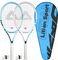 27 Inch Tennis Rackets Set for Adults and Beginners - 2 Player Pack