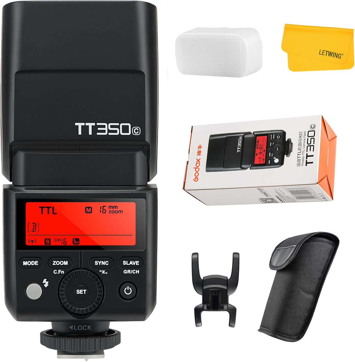 Godox TT350C Flash for Canon Cameras - Compact TTL Speedlight
