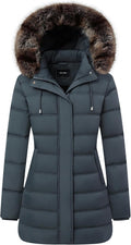 Women's Winter Coat Waterproof Long Puffer Jacket with Detachable Hood