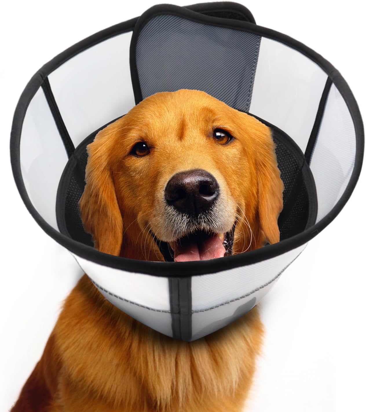 Soft Dog Cone for Dogs After Surgery - Adjustable Recovery Collar