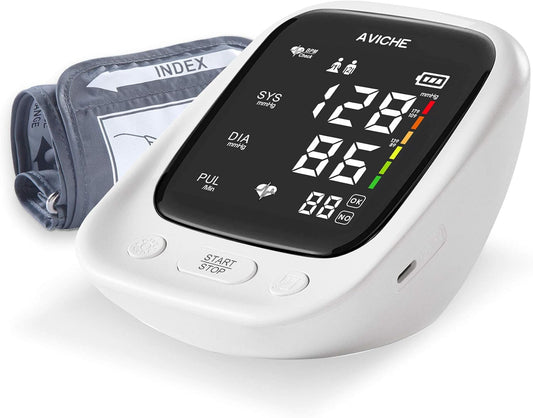 AVICHE Arm BP Monitor | Large LED Display | 2 Users, 180 Memories