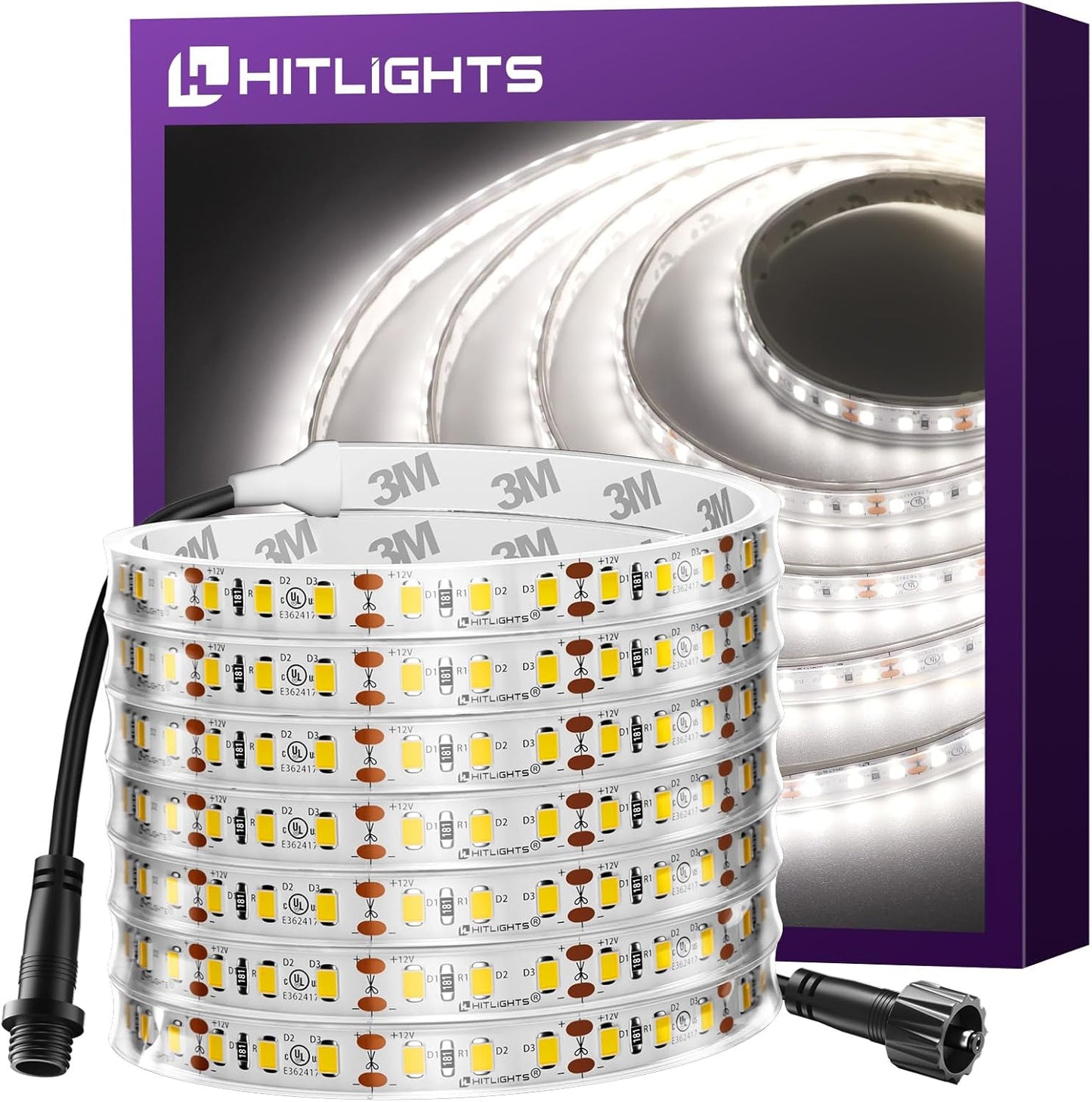 Outdoor LED Strip Lights Waterproof 16.4ft Dimmable 5000K