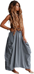 Organic Cotton Women's Boho Maxi Skirt with Pockets for Comfort