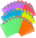 Plastic Clipboards PANDRI 30 Pack Clear Colored Clipboards - Classroom