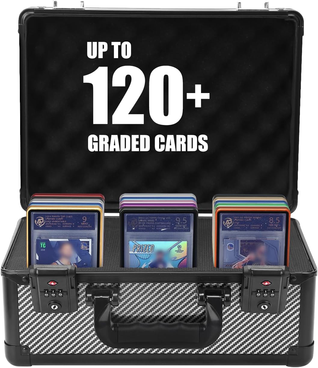 ZINHO Graded Card Case for Safe Sports Card Storage Box