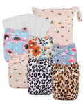 Baby Cloth Diaper 6 Pack with Inserts and Wet Bag - Reusable Fit