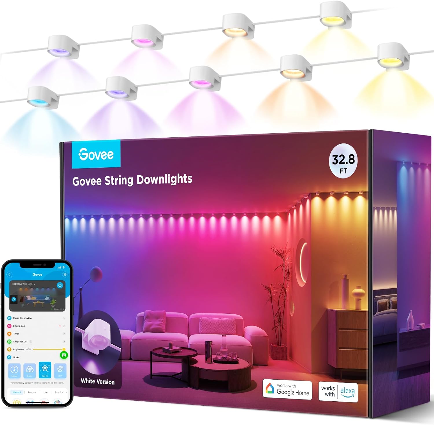 Govee RGBIC String Downlights for Smart Indoor Lighting Fun