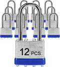 Padlocks with Same Key LQYN 12 Pcs Laminated Keyed Padlock - Keyed