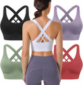 Sports Bra for Women Padded Medium Support Criss Cross - Seamless