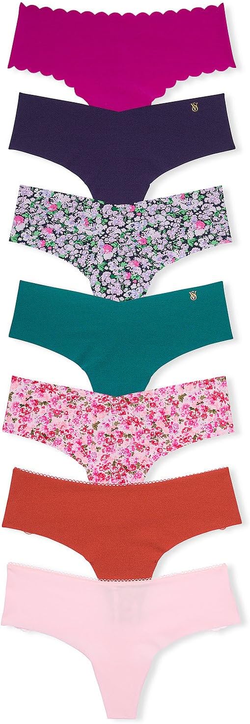 Victoria's Secret Women's No Show Thong Underwear Multi Pack