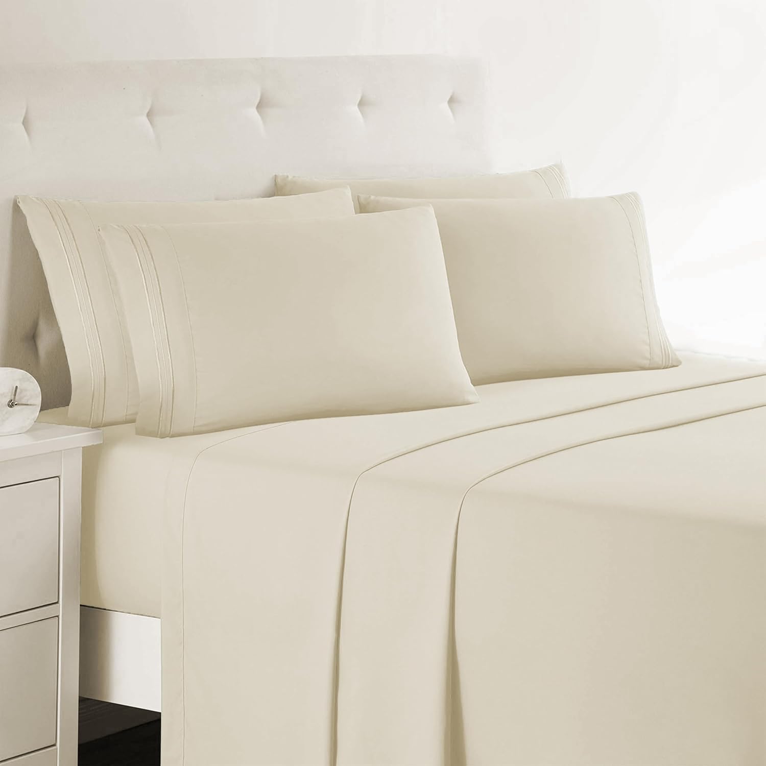 Clara Clark King Sheets Set - Luxury Microfiber Bedding Softness