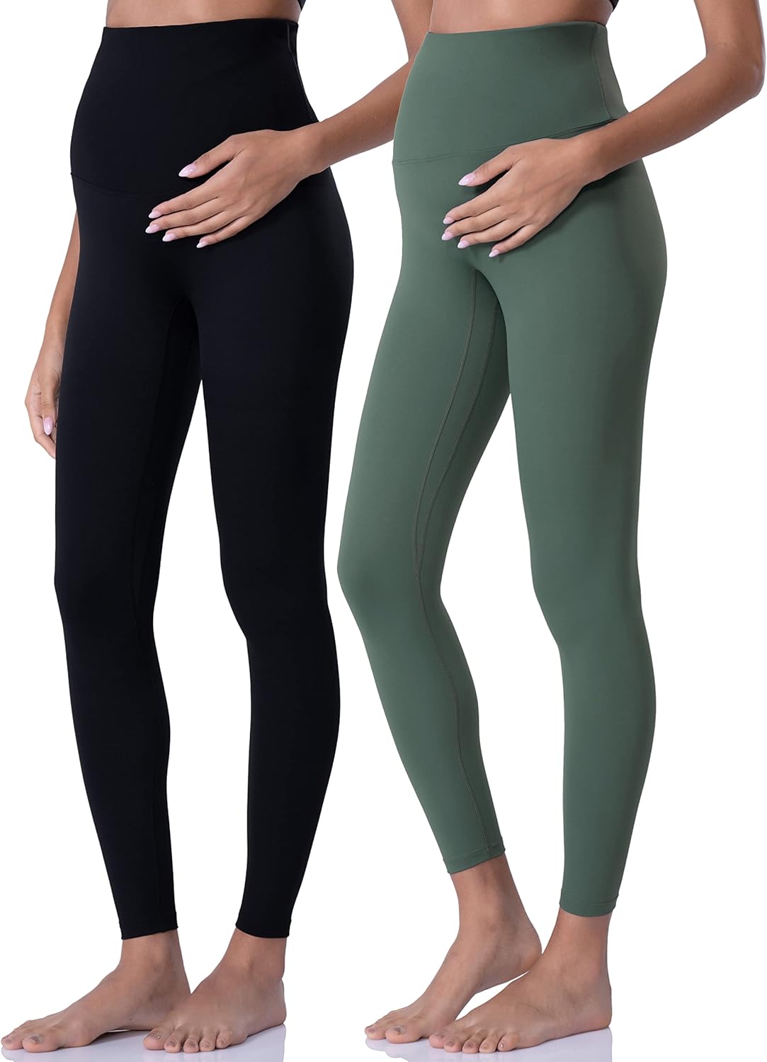 POSHDIVAH Women's Maternity Leggings for Active Pregnancy Wear