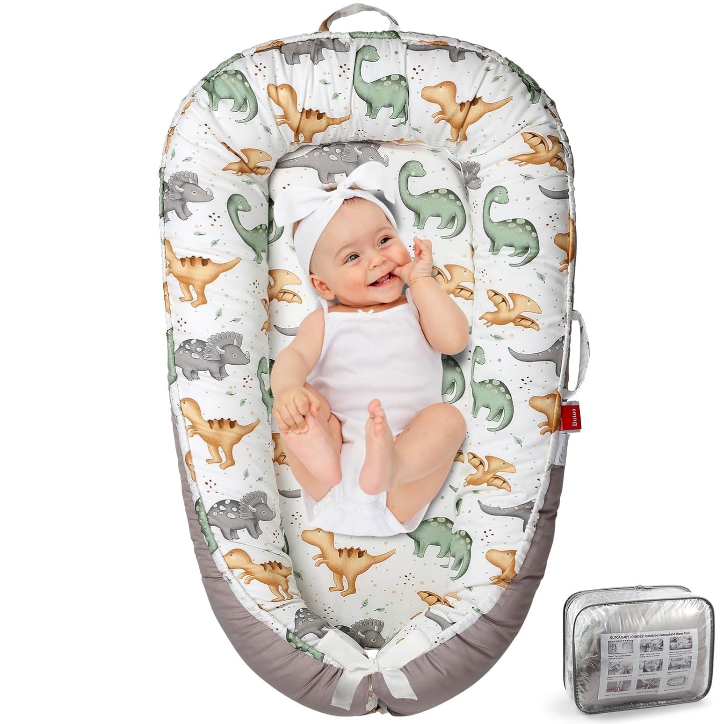 Baby Lounger for Newborns - Soft, Portable & Safe Infant Nest
