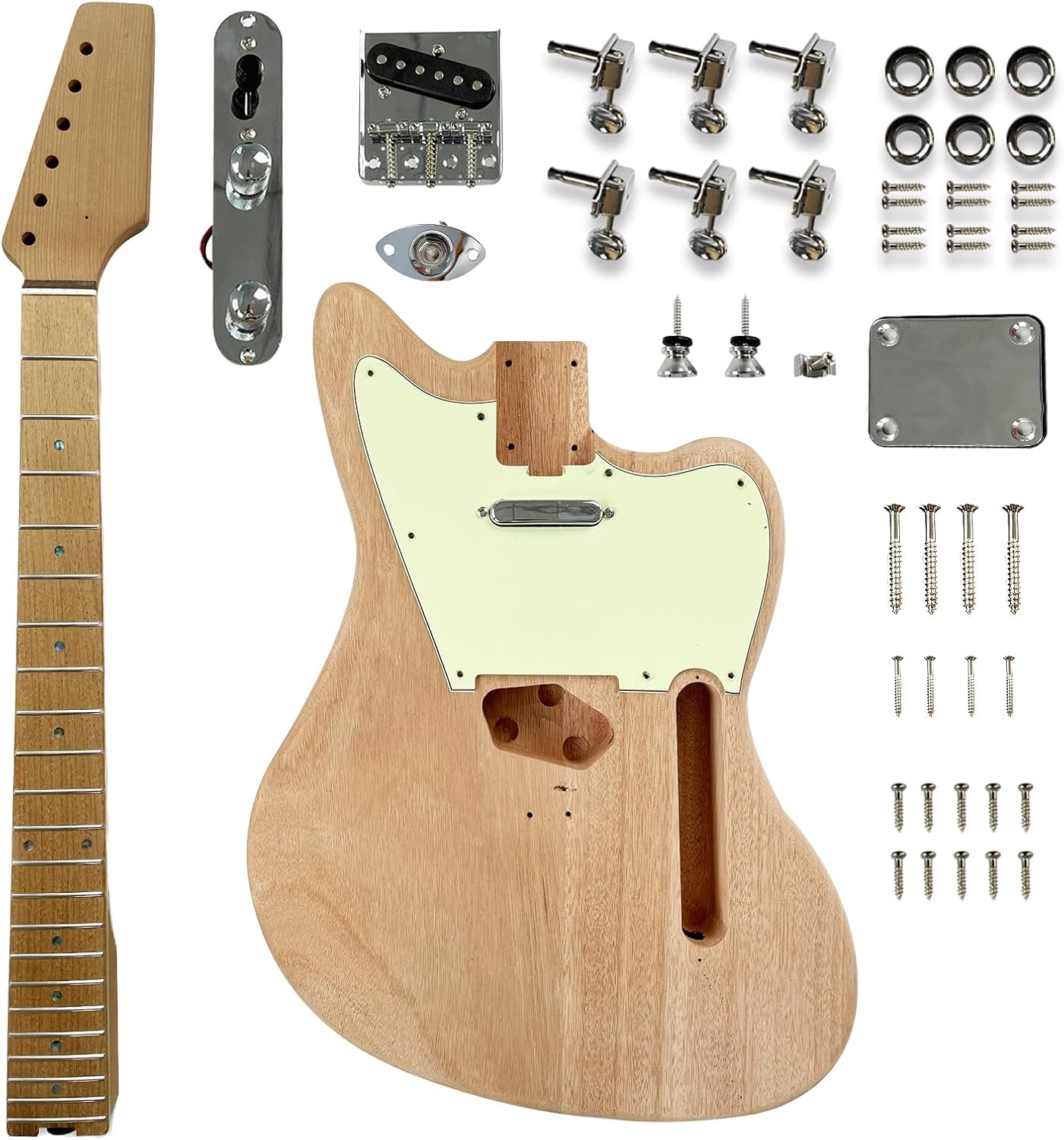 Unfinished Mahogany DIY Guitar Kit - Build Your Own!