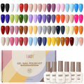 Gel Nail Polish Kit 42 Pcs - 39 Colors Plus Glossy & Matte Top Coat