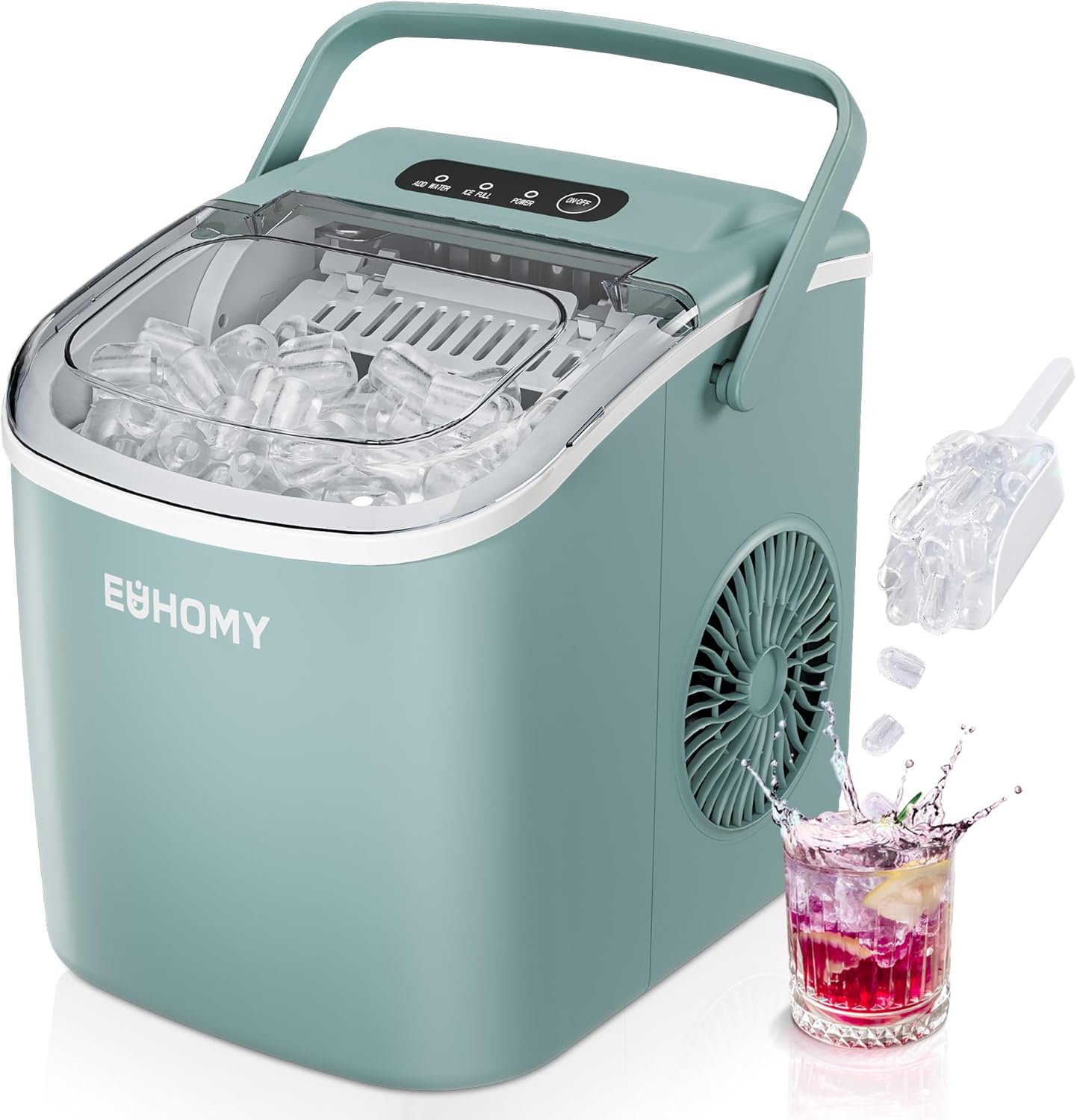 Euhomy Countertop Ice Maker Machine for Home and Camping Use