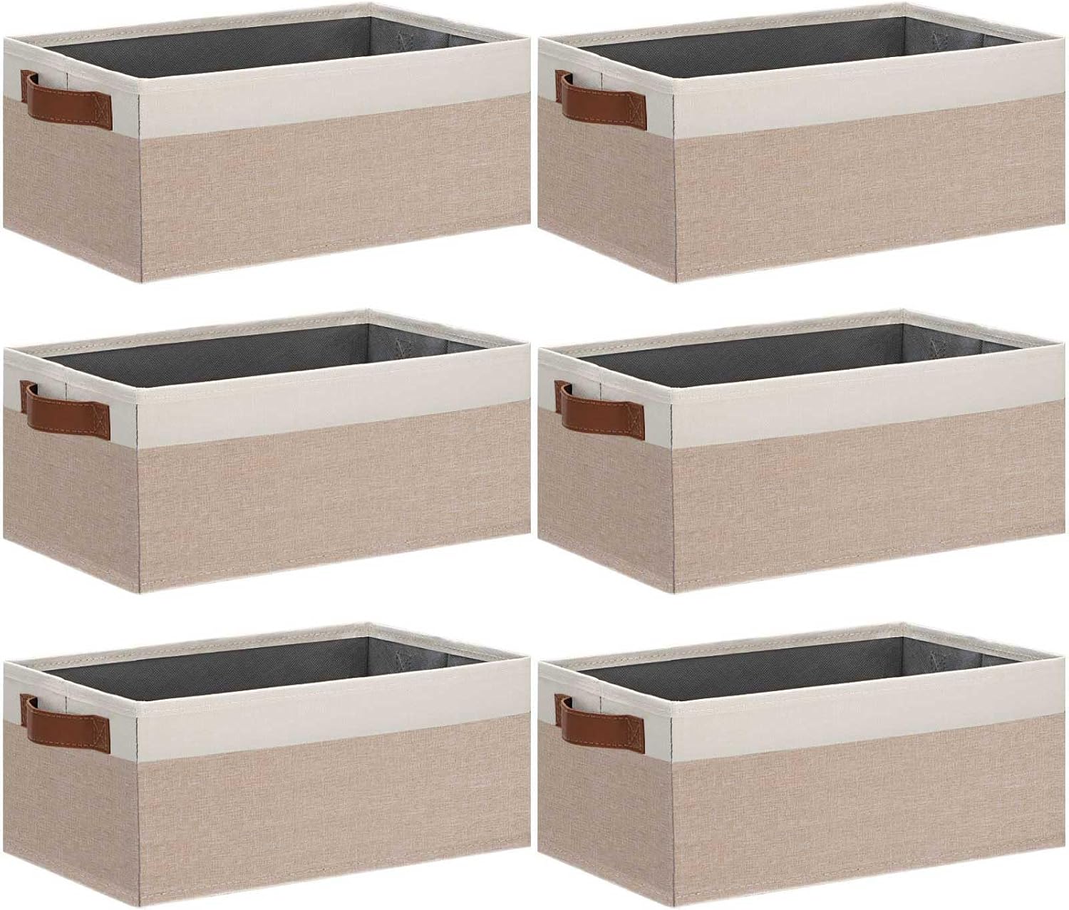 GhvyenntteS Small Fabric Storage Bins for Organizing Home