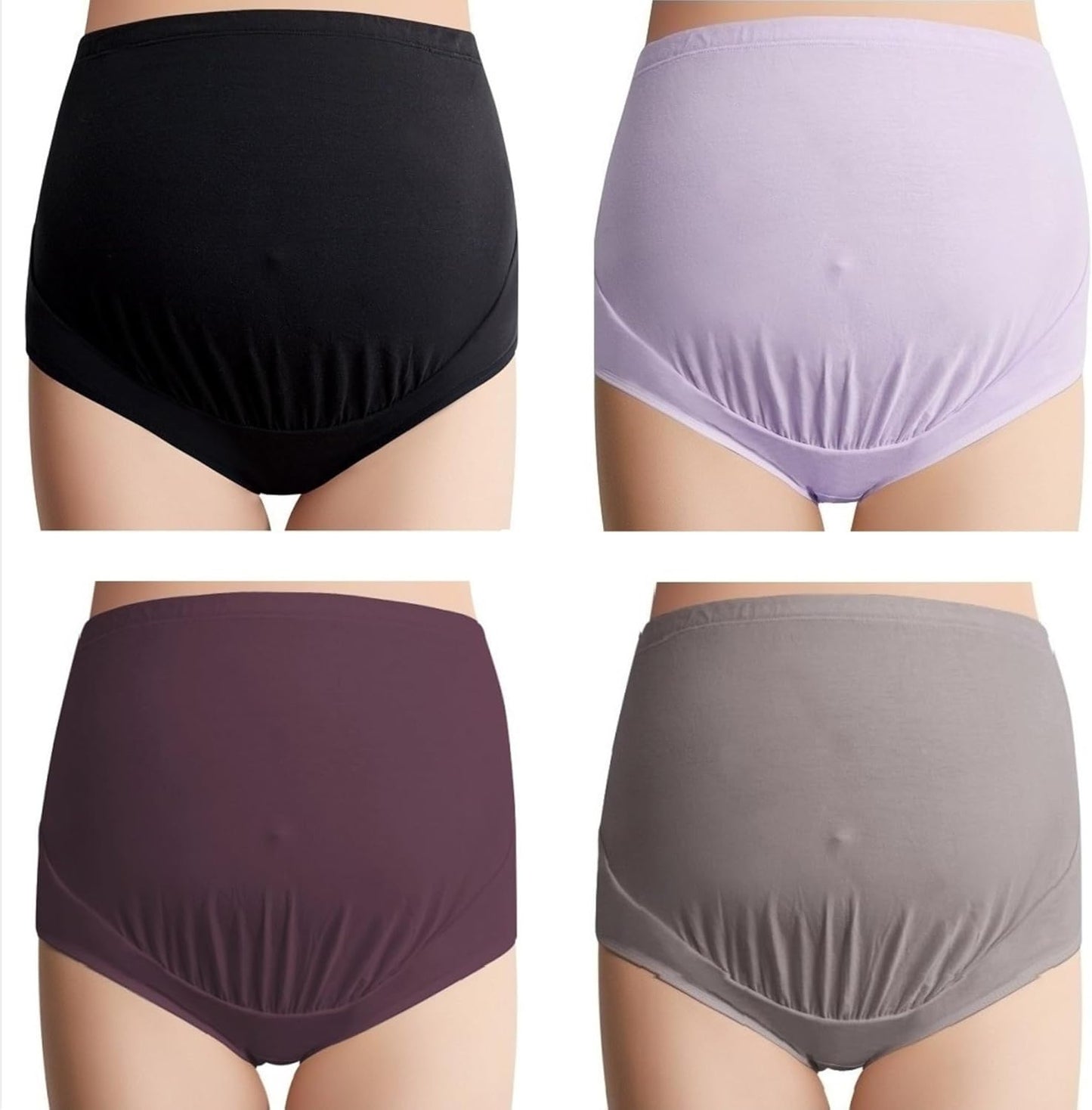 Mama Cotton Women's Over The Bump Maternity Panties for Comfort