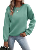 TICTICMIMI Women's Long Sleeve Color Block Crewneck Pullover
