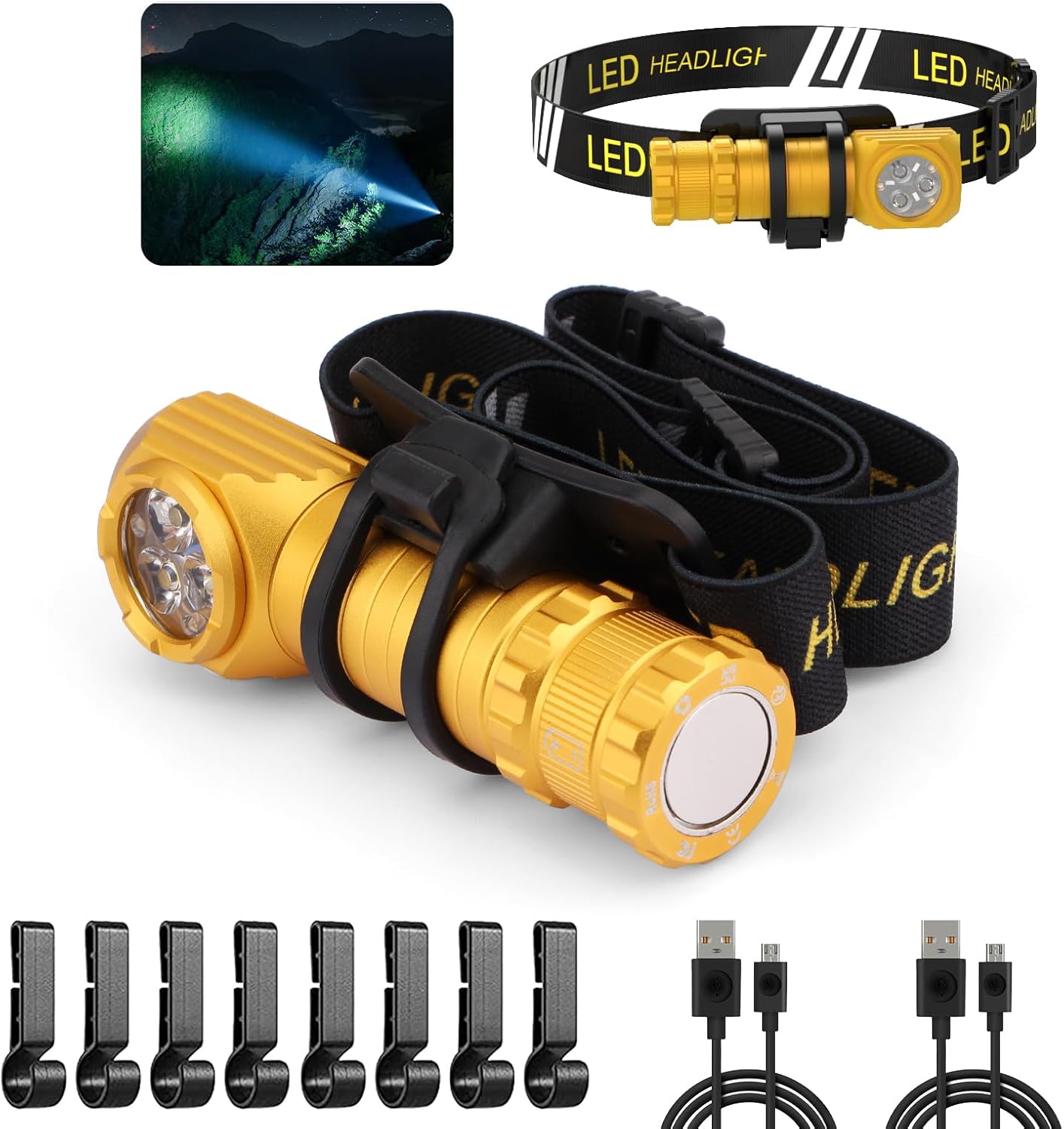 High Lumens LED Rechargeable Headlamp for Outdoor Adventures