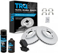 TRQ Front Brake Pad & Rotor Kit for Camry Avalon ES300 Solara - Smooth