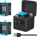 2000mAh Hero 12/11/10/9 Battery 2-Pack with 3-Channel USB Charger