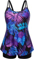 Plus Size Tankini Swimsuit Two Piece - Flowy Tummy Control Tankini