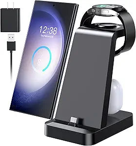 3 in 1 Fast Charger Station for Samsung Galaxy Devices