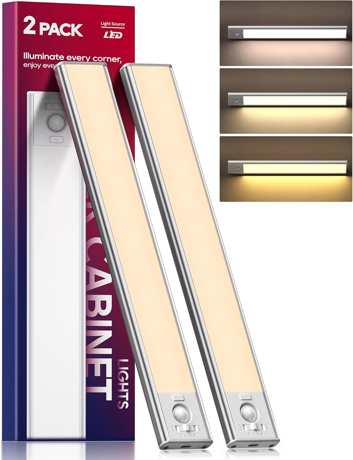 Under Cabinet Lighting with Motion Sensor and Adjustable Brightness